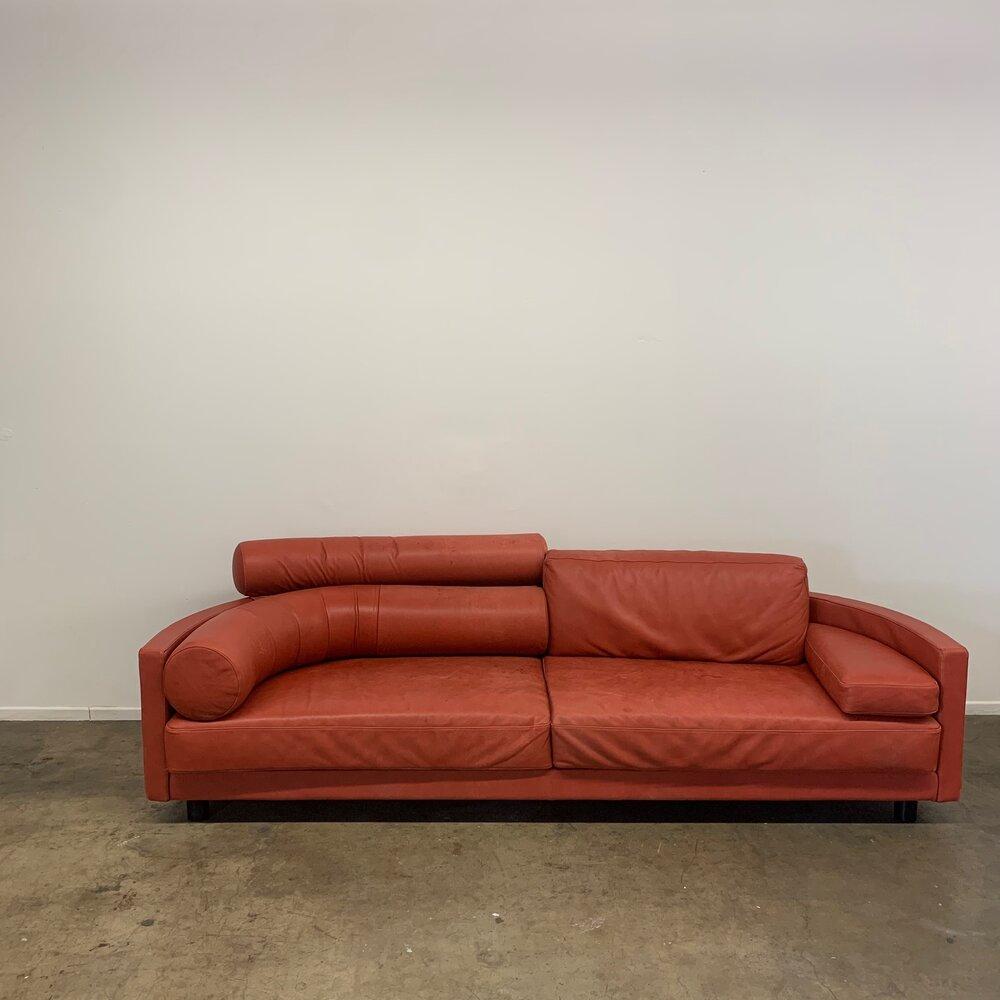 80’s Mixed Object Leather Sofa 11