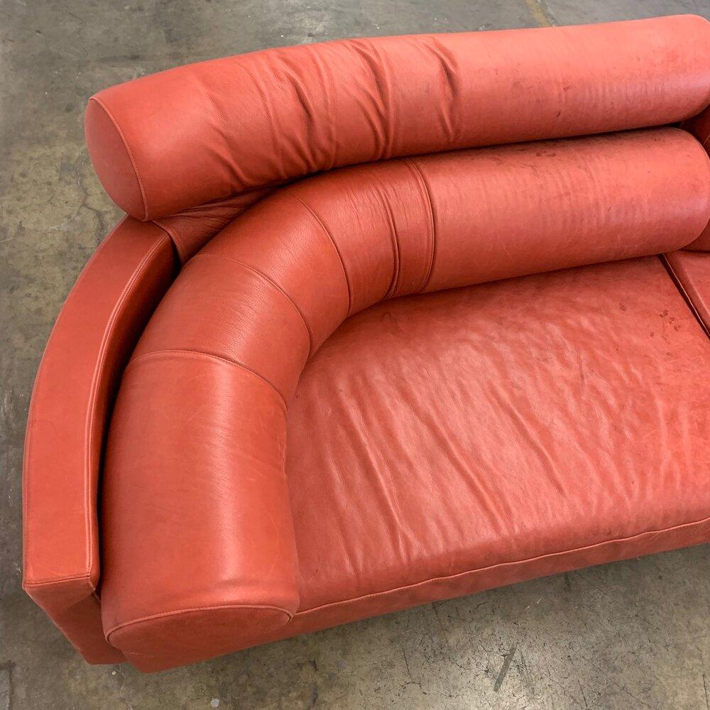 80’s Mixed Object Leather Sofa 12