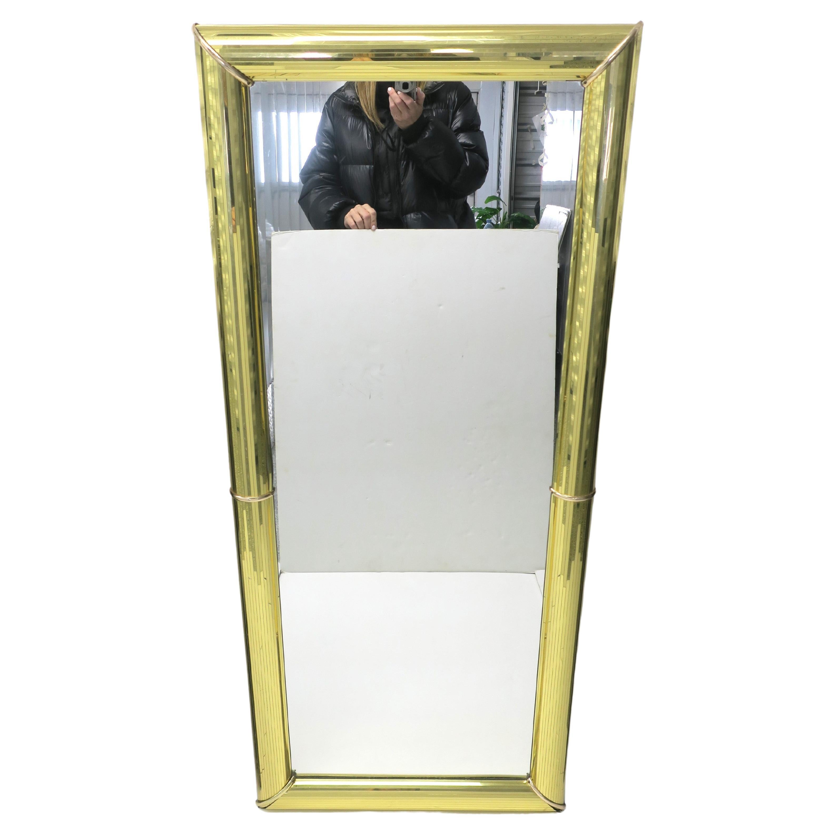 Postmoderne The Modernity 80s Disco Gold Full Length Wall or Floor Mirror (miroir mural ou de sol) en vente