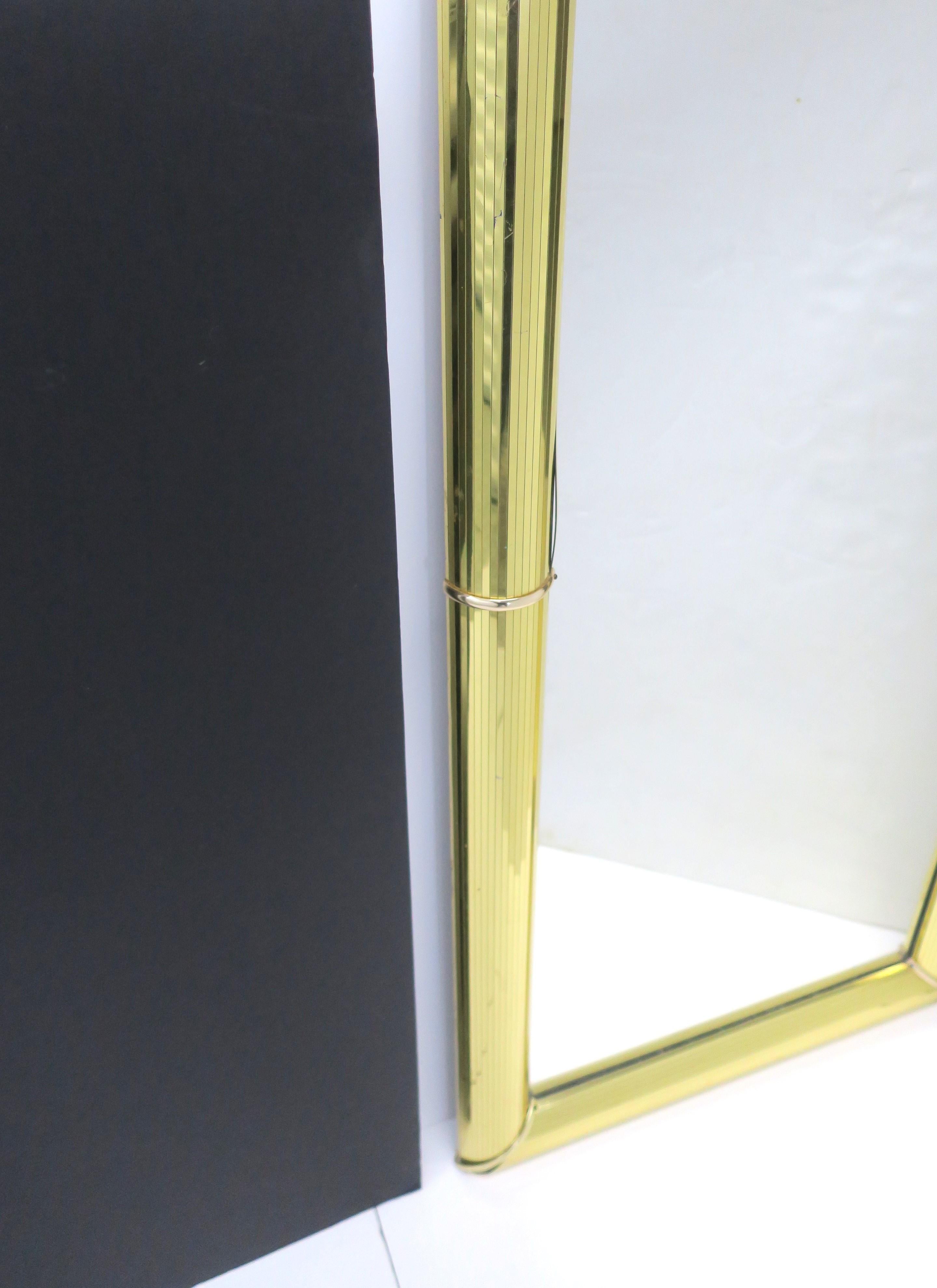 20th Century 80s Modern Disco Gold Full Length Wall or Floor Mirror For Sale