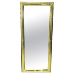 80s Modern Disco Gold Full Length Wall or Floor Mirror