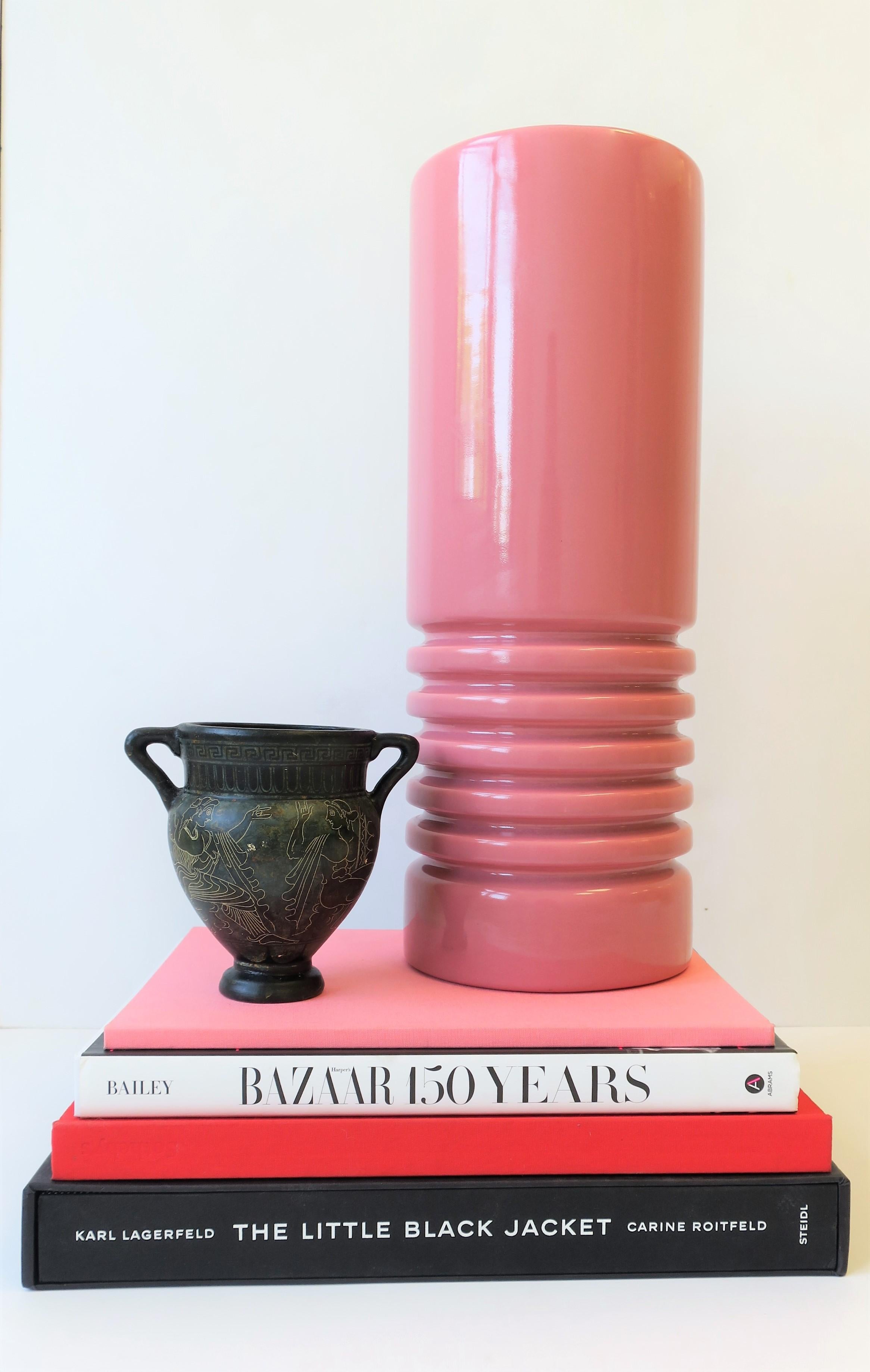 vintage pink ceramic vase