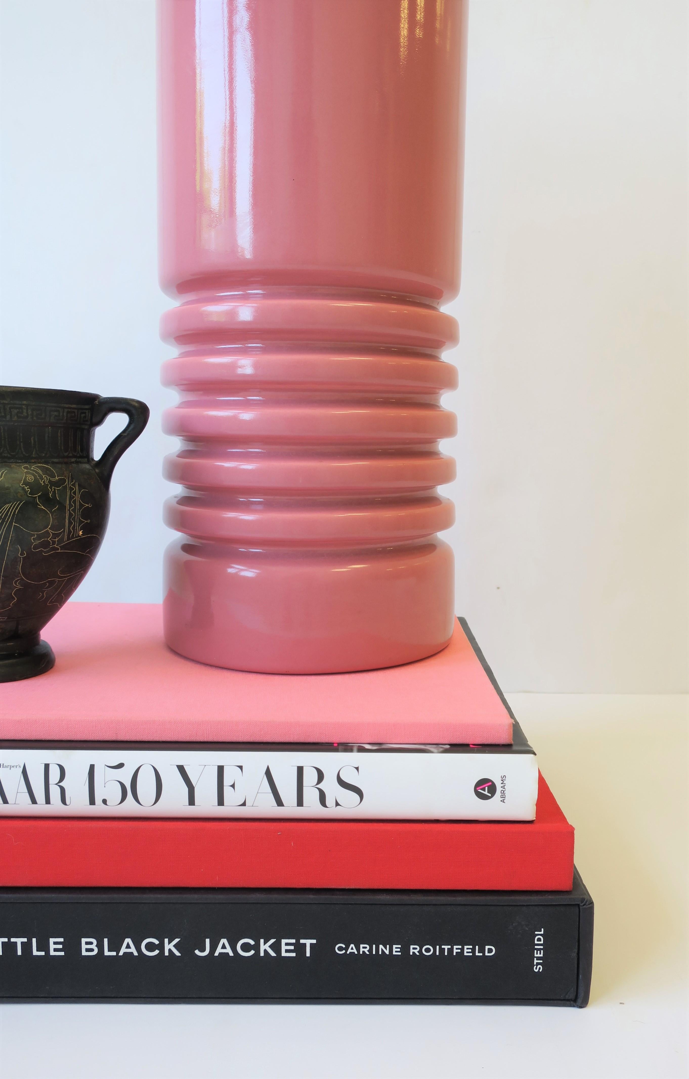 hot pink ceramic vase