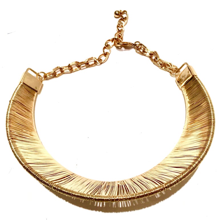 Gold wire choker necklace Clearance