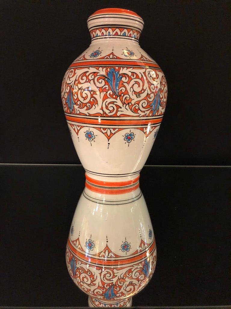 orange and blue vase