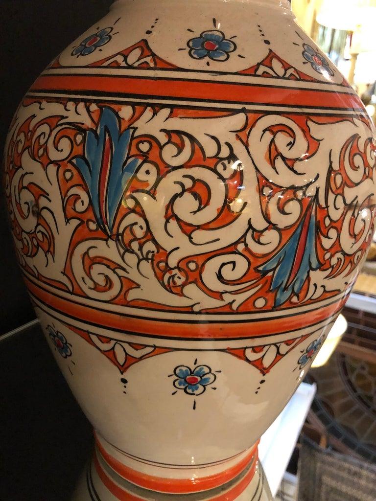 orange and blue vase