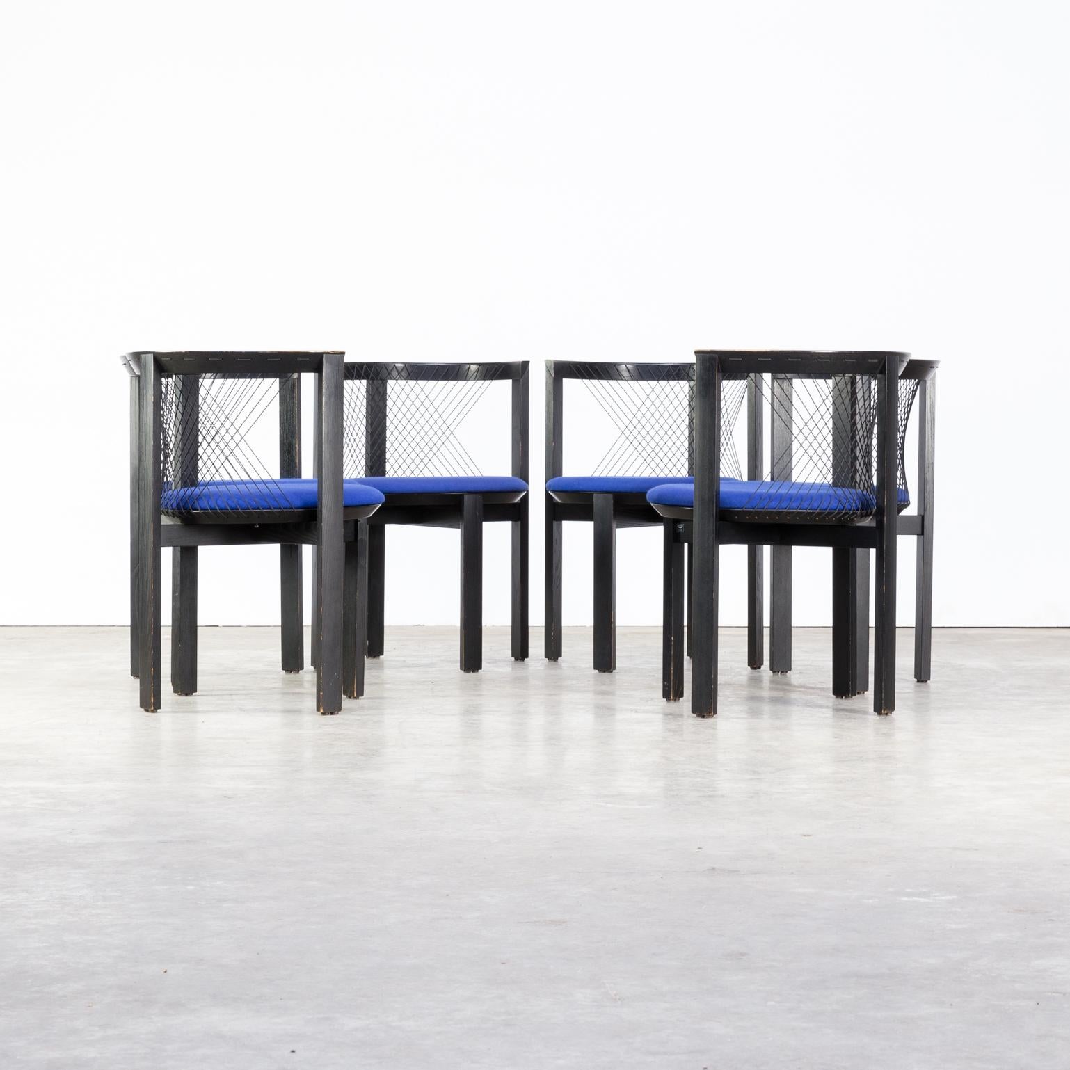 Danish 1980s Niels Jørgen Haugesen ‘String’ Chair for Tranekaer, Denmark, Set of 6 For Sale