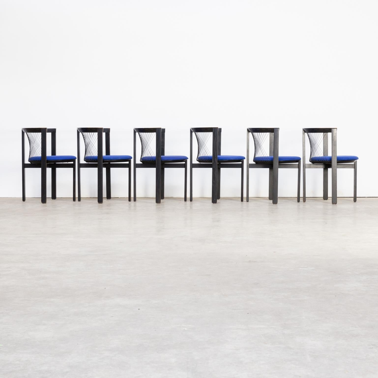 Late 20th Century 1980s Niels Jørgen Haugesen ‘String’ Chair for Tranekaer, Denmark, Set of 6 For Sale