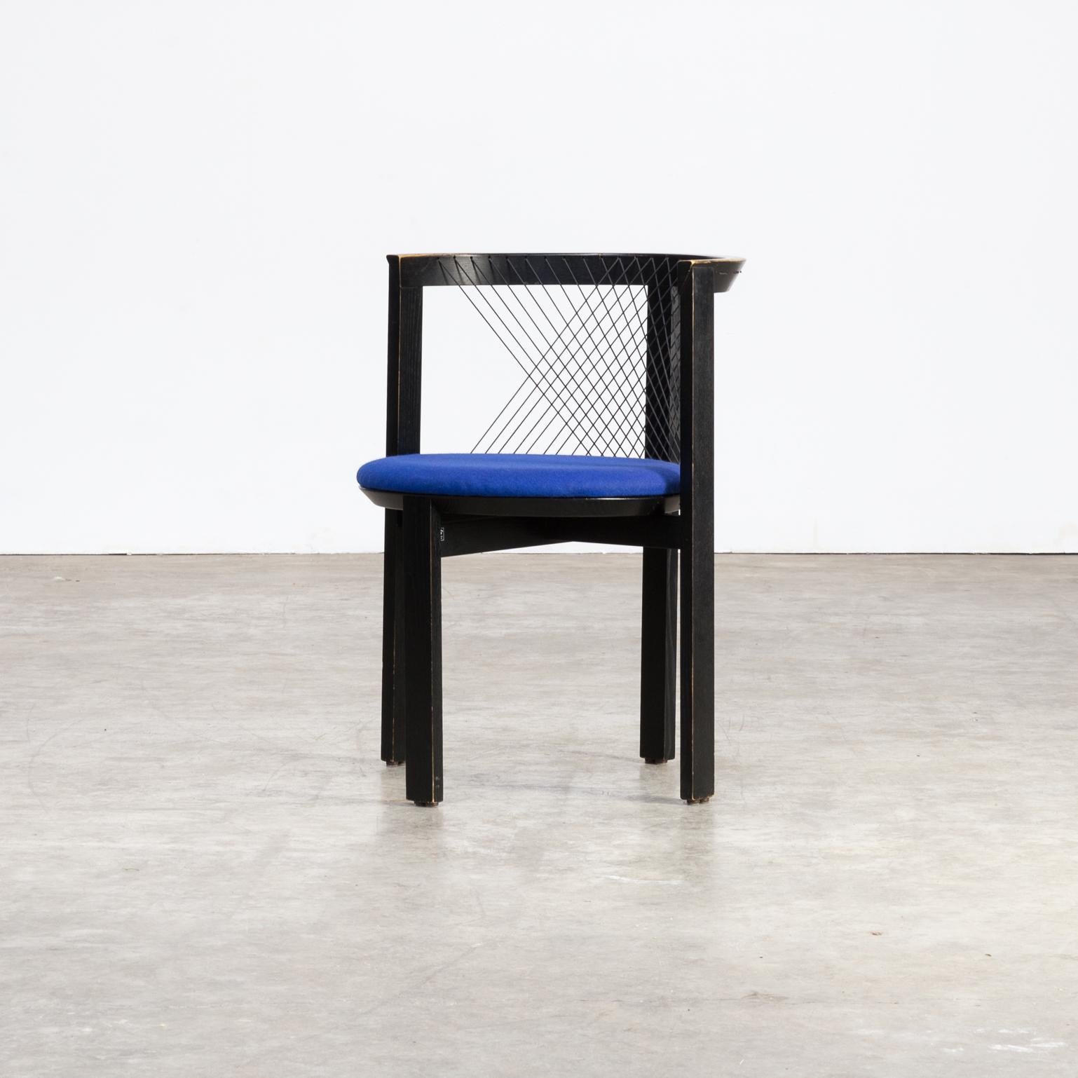 Fabric 1980s Niels Jørgen Haugesen ‘String’ Chair for Tranekaer, Denmark, Set of 6 For Sale