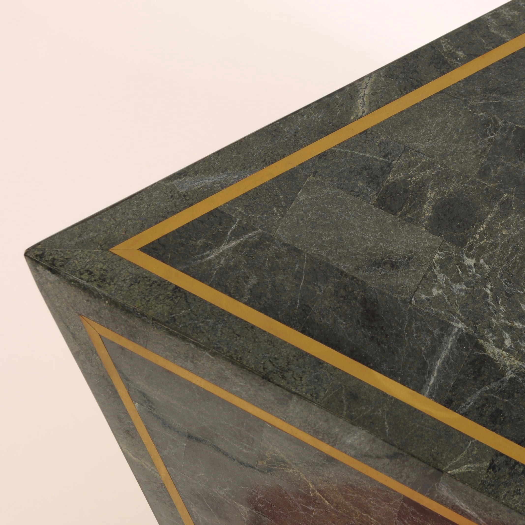 1980s Octahedron Tessellated Marble Side Tables 2