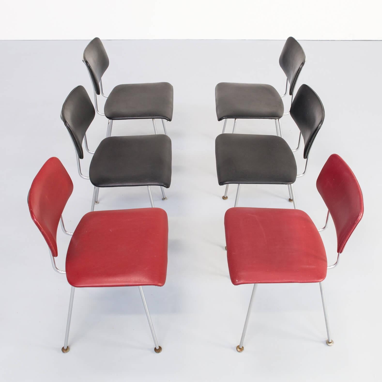 1980s Ontwerpbureau N.v. Gispen 1231/1232 Cirrus Chairs for Gispen, Set of 6 In Good Condition For Sale In Amstelveen, Noord