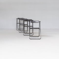 80s Paolo Parigi ‘flap’ folding chair for Heron Parigi set/4