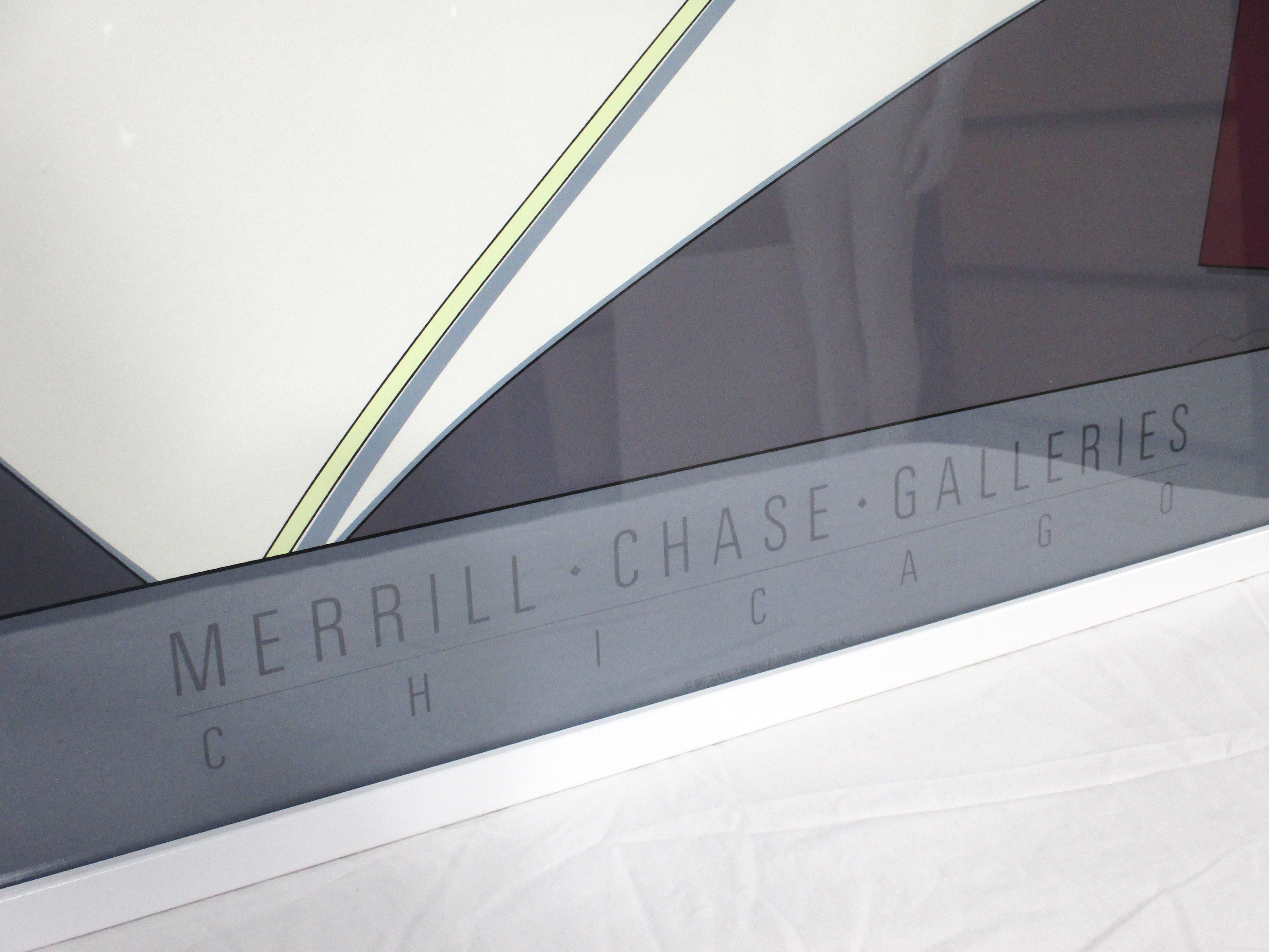 20ième siècle Patrick Nagel Merrill Chase Gallery Chicago sérigraphie des années 80  en vente