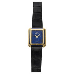 80s Piaget Stepped Case 74108 - 18K YG, Lapis Lazuli Dial, Quartz