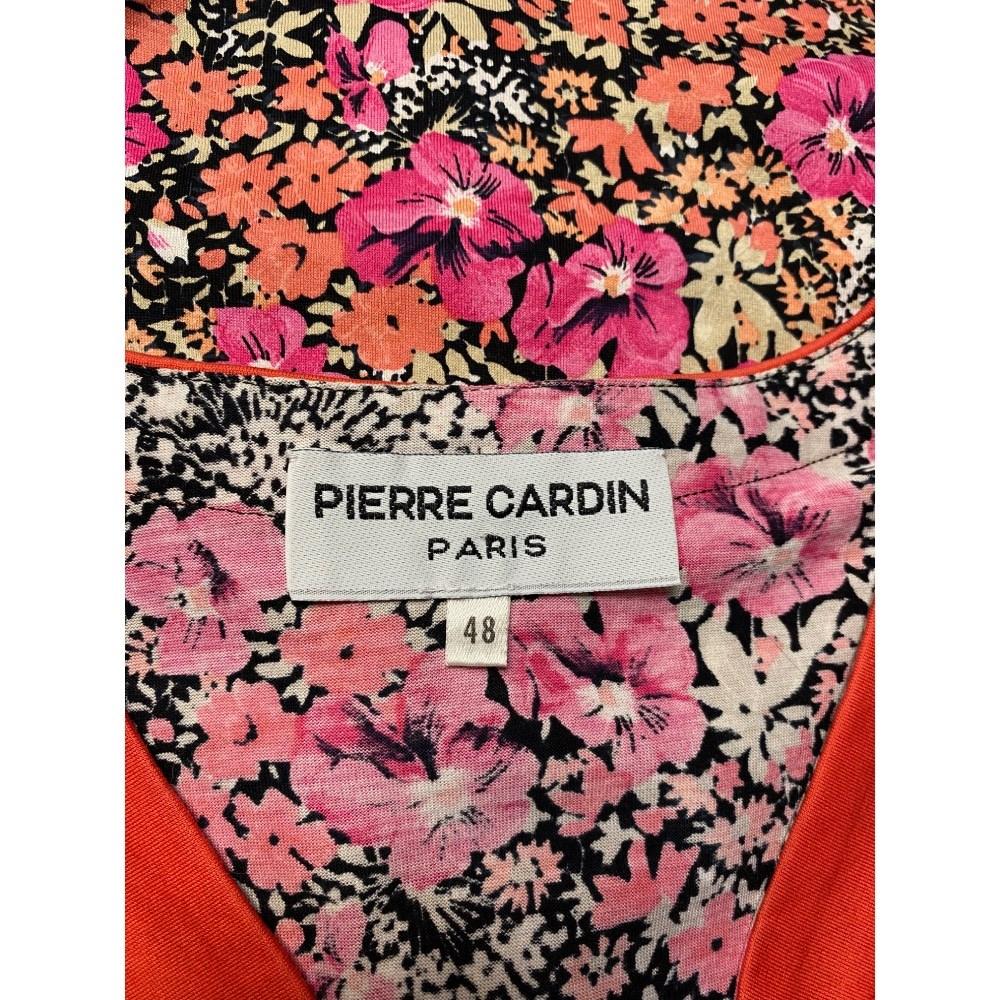 80s Pierre Cardin Vintage pink cotton shirt with floral print 1