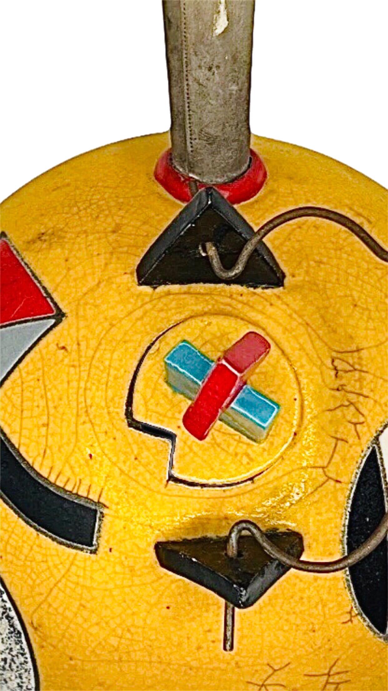Metal 80s Post Modern Memphis Design Handmade Marilee Hall Abstract Art Teapot Signed For Sale