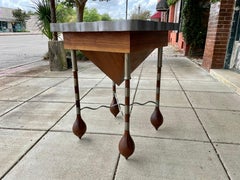 80s Postmodern Charles Cobb Sottsass Memphis Rosewood Walnut Steel Accent Table