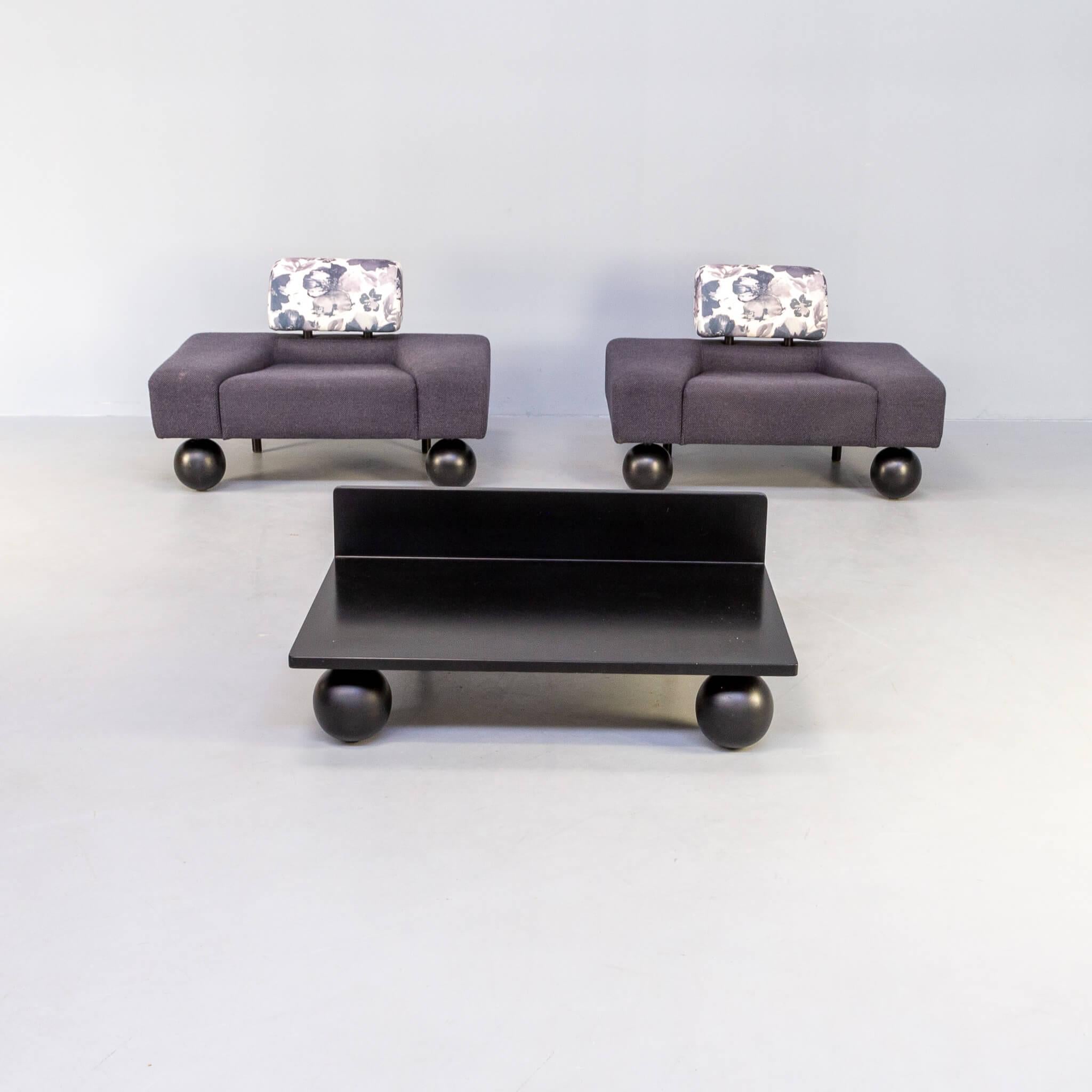 80s Rob Eckhardt ‘Pouffe Garni’ Lounge Chairs for Pastoe Set/2 For Sale 6