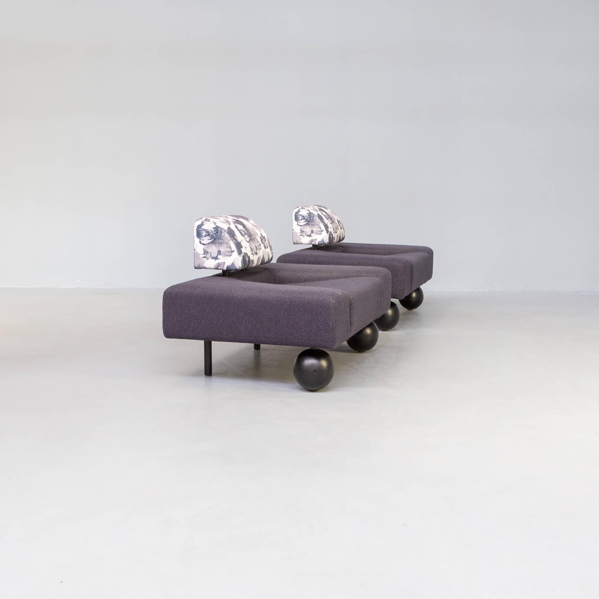20th Century 80s Rob Eckhardt ‘Pouffe Garni’ Lounge Chairs for Pastoe Set/2 For Sale