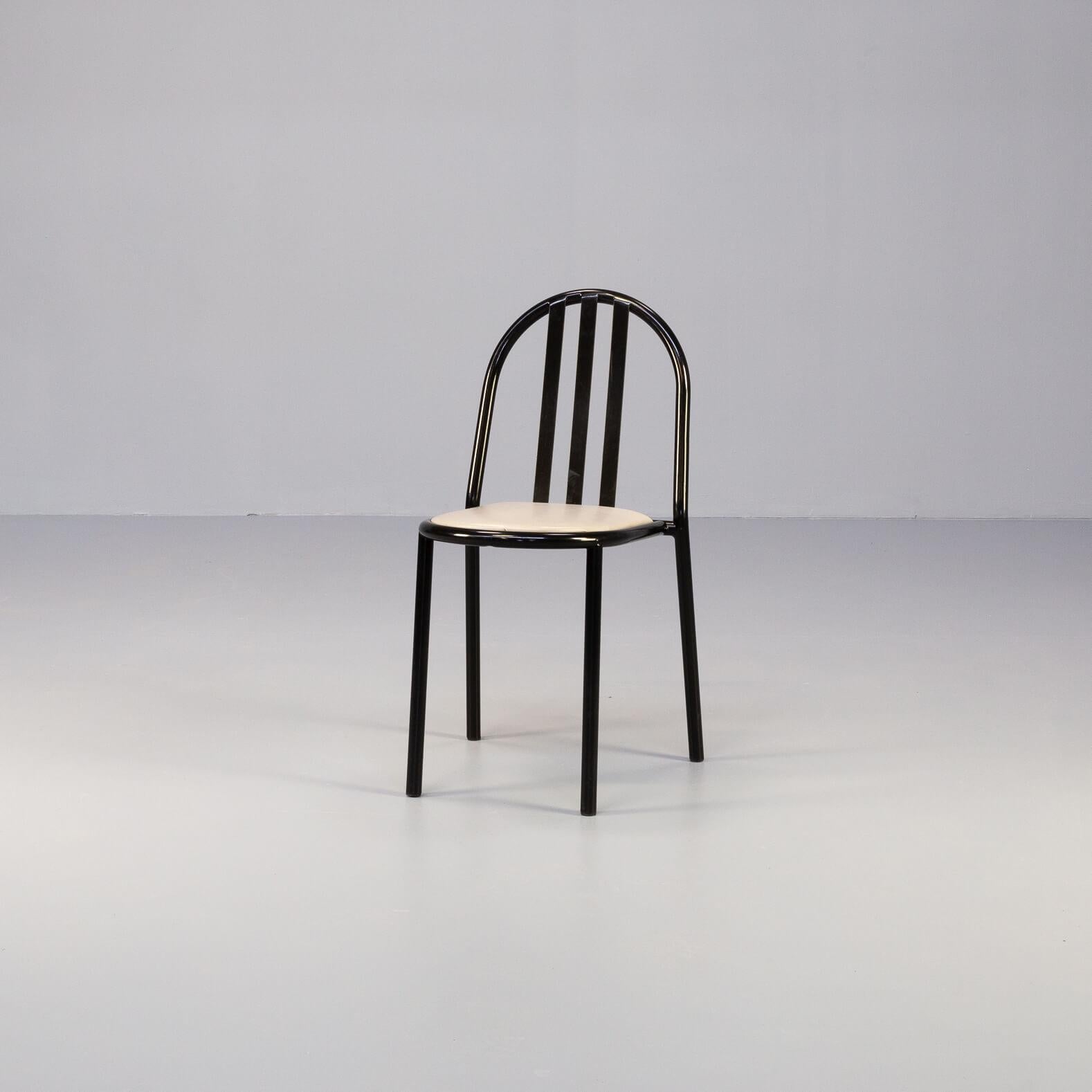 French 80s Robert Mallet Stevens Nr 222 Dining Chair Set/4 For Sale