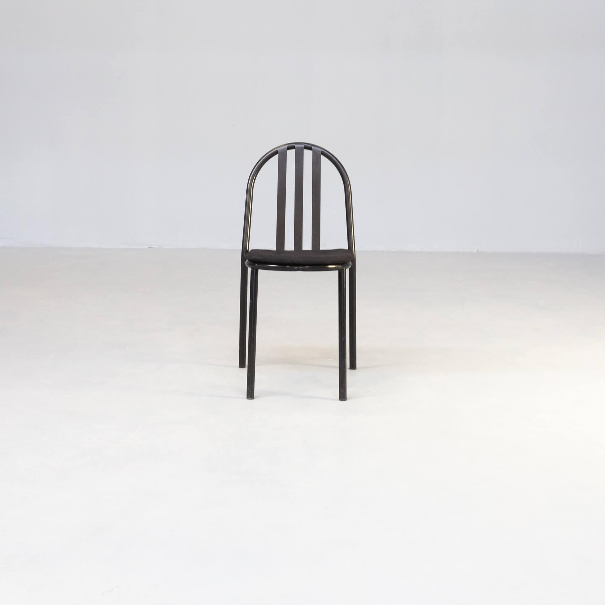 Metal 80s Robert Mallet Stevens No 222 Dining Chair Set / 8 For Sale