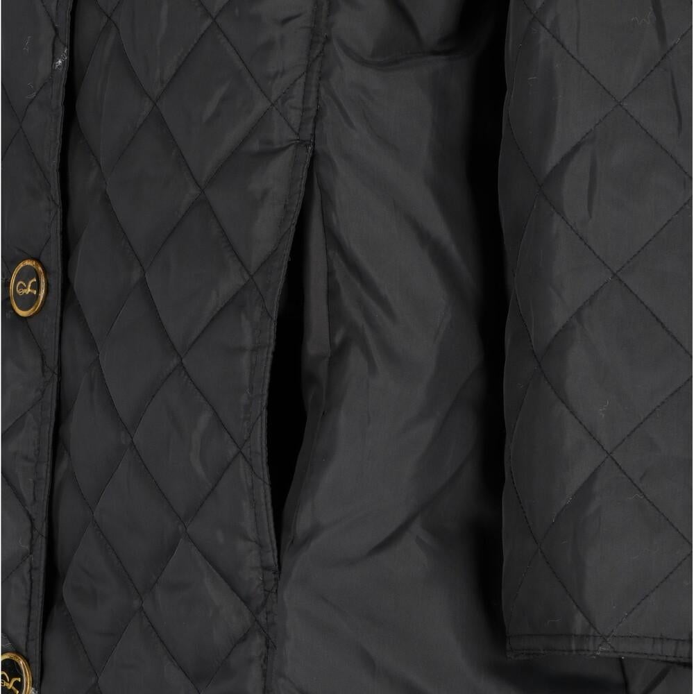 80s Roberta di Camerino Black Quilted Coat In Good Condition For Sale In Lugo (RA), IT