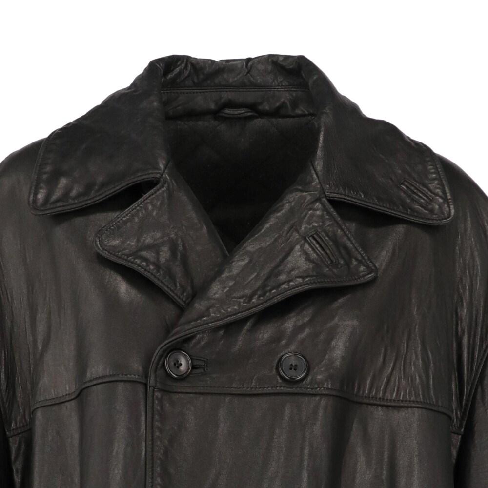 80s black leather jacket