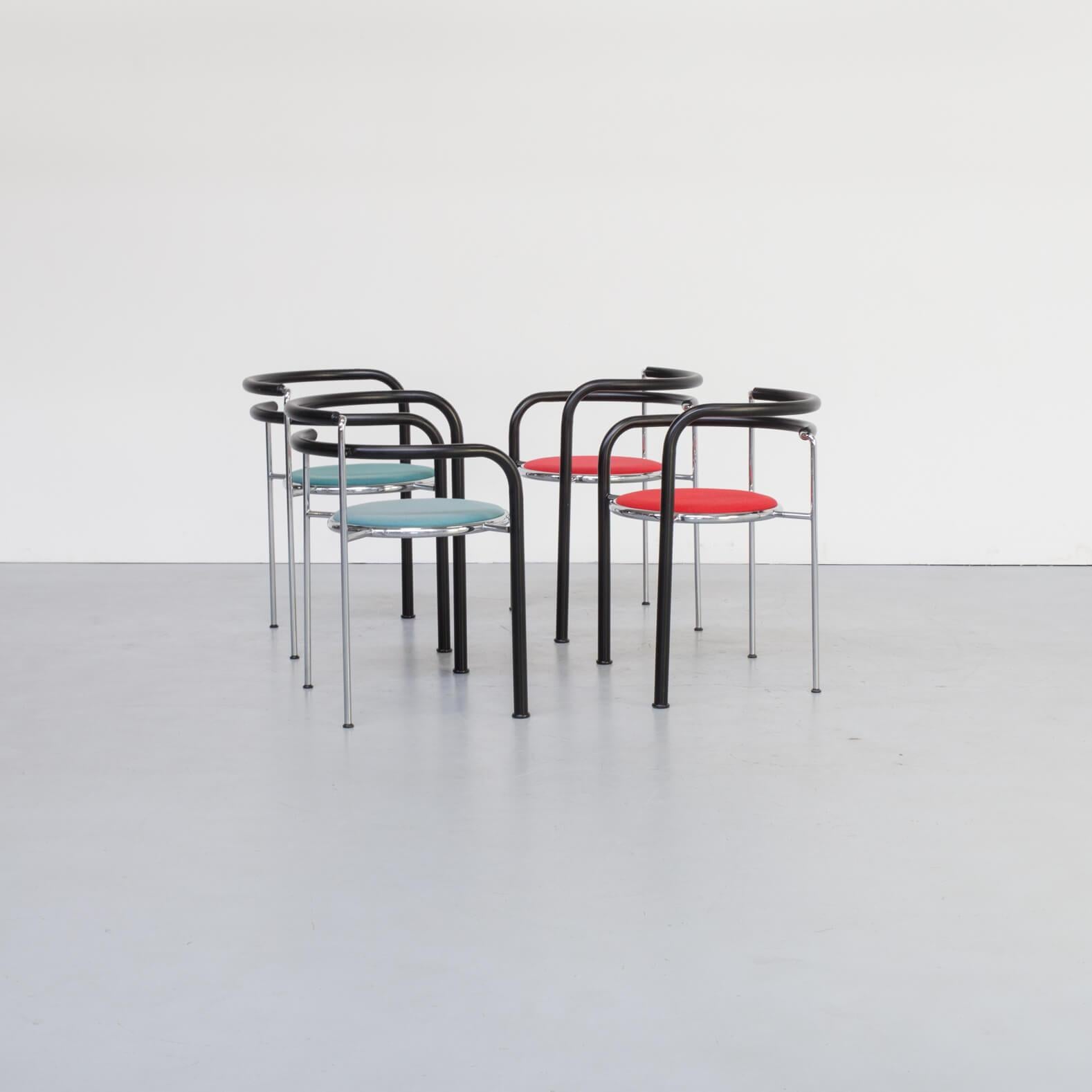 1980s Rud Thygesen & Johnny Sorensen ‘Dark Horse’ Dining Set for Botium Set of 5 For Sale 5