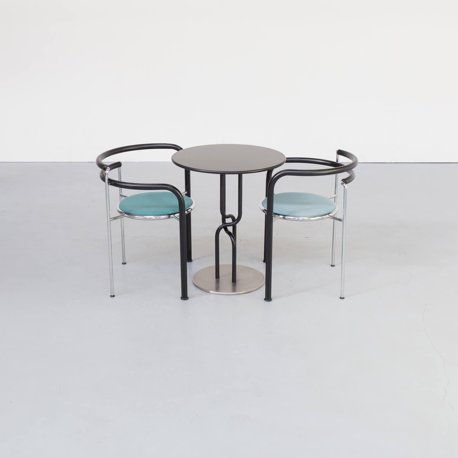 Danish 1980s Rud Thygesen & Johnny Sorensen ‘Dark Horse’ Dining Set for Botium Set of 5 For Sale