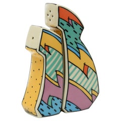 Salière et poivrière des années 80 par Dorothy Hafner Rosenthal Studio Line "Flash One"