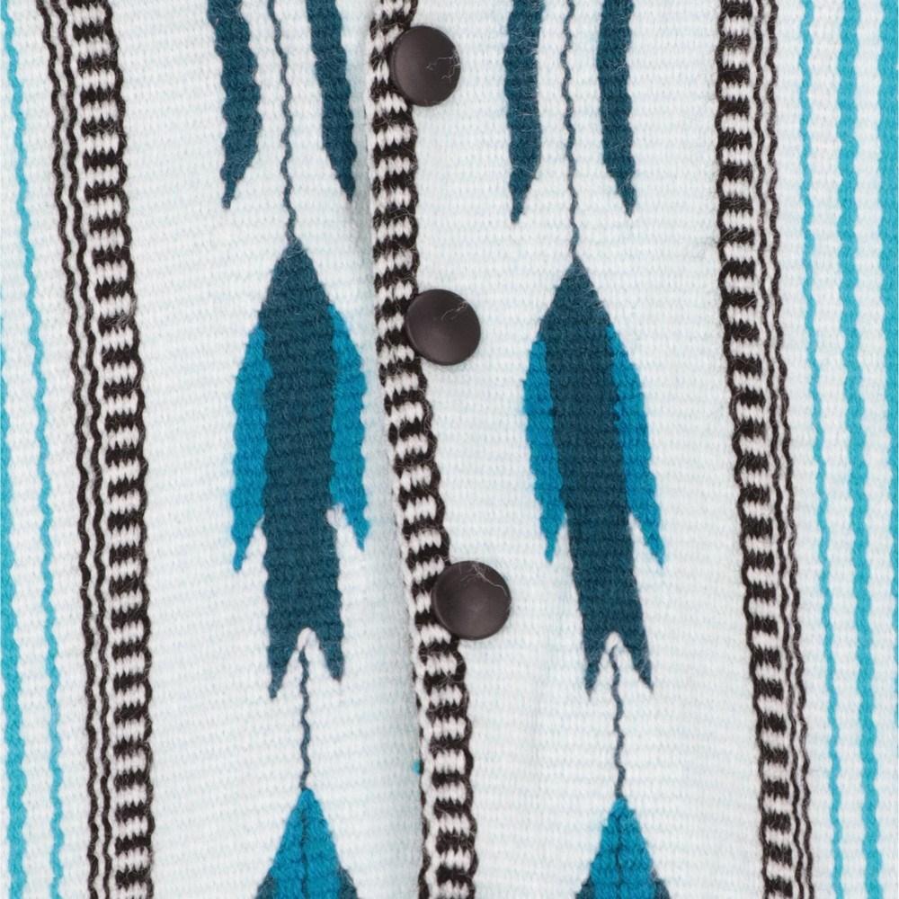80er Santa Fe by Aaron Michael Weste aus den 80ern mit geometrischem Muster und schwarzem Leder im Angebot 1