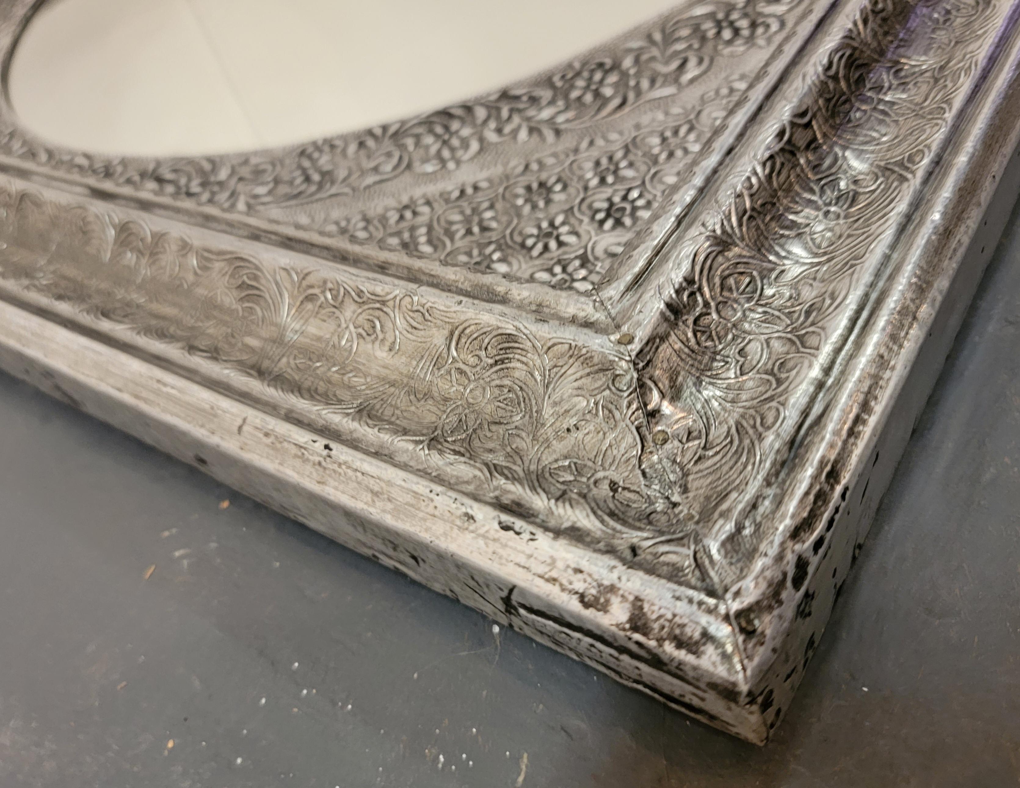 Adirondack 80s Silvered Square Mirror with Ivy Motif