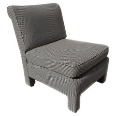 80s Slipper Chair from Century Furniture Newly Redone in Alexander Girard Check