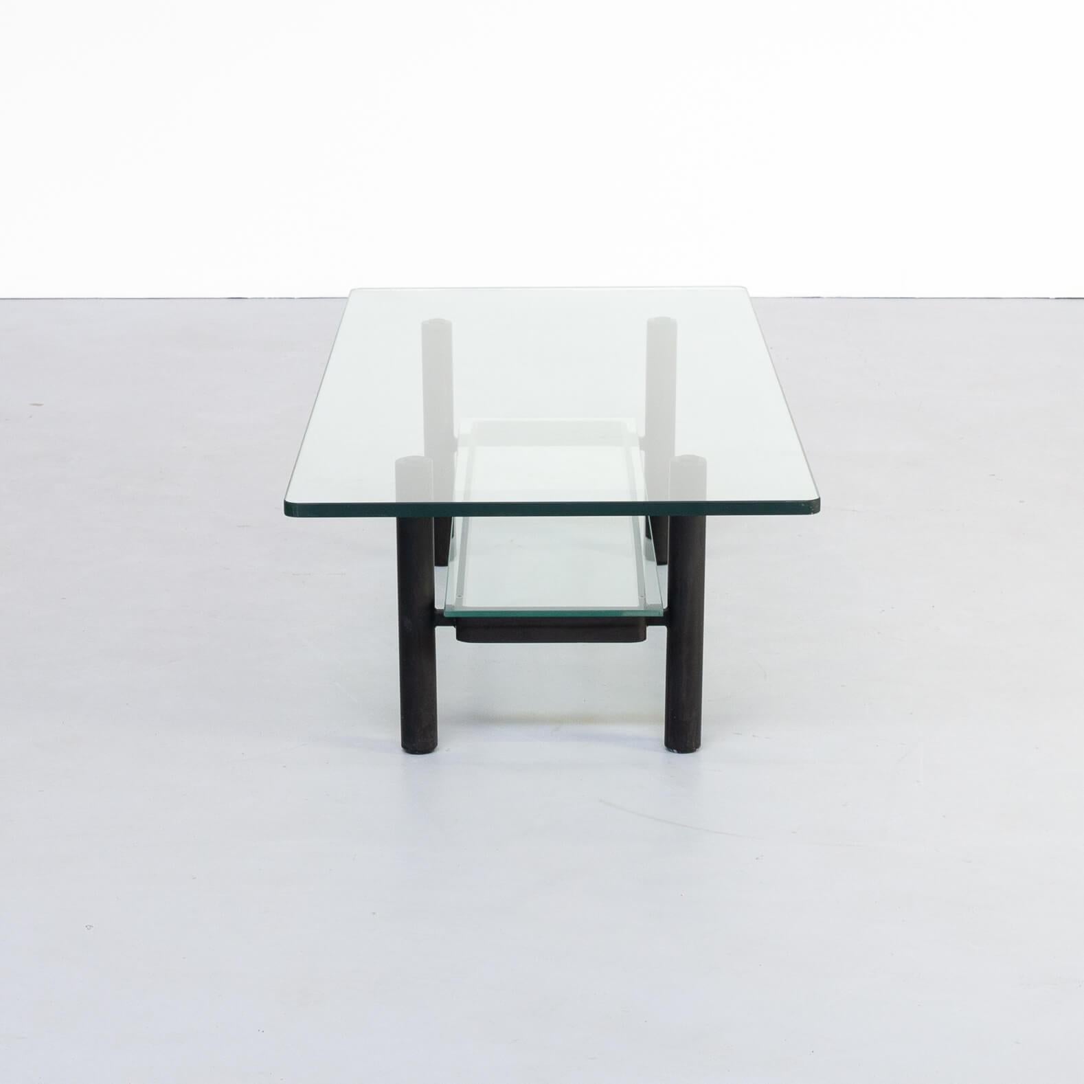 1980s Solid Metal and Glass Coffee Table In Good Condition For Sale In Amstelveen, Noord