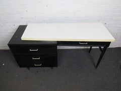 1980s Style Black and White Desk