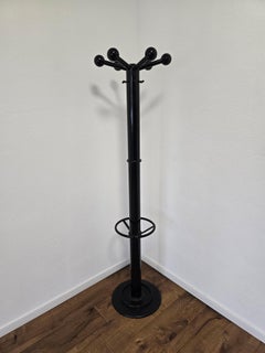 80s Stylish Black Coat Rack and Umbrella Stand