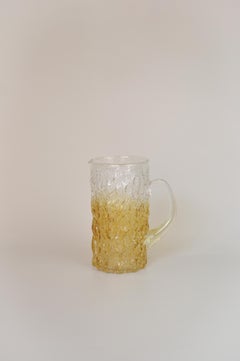 80's Textured Glass Pitcher