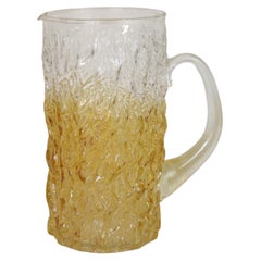 80's Textured Glass Pitcher