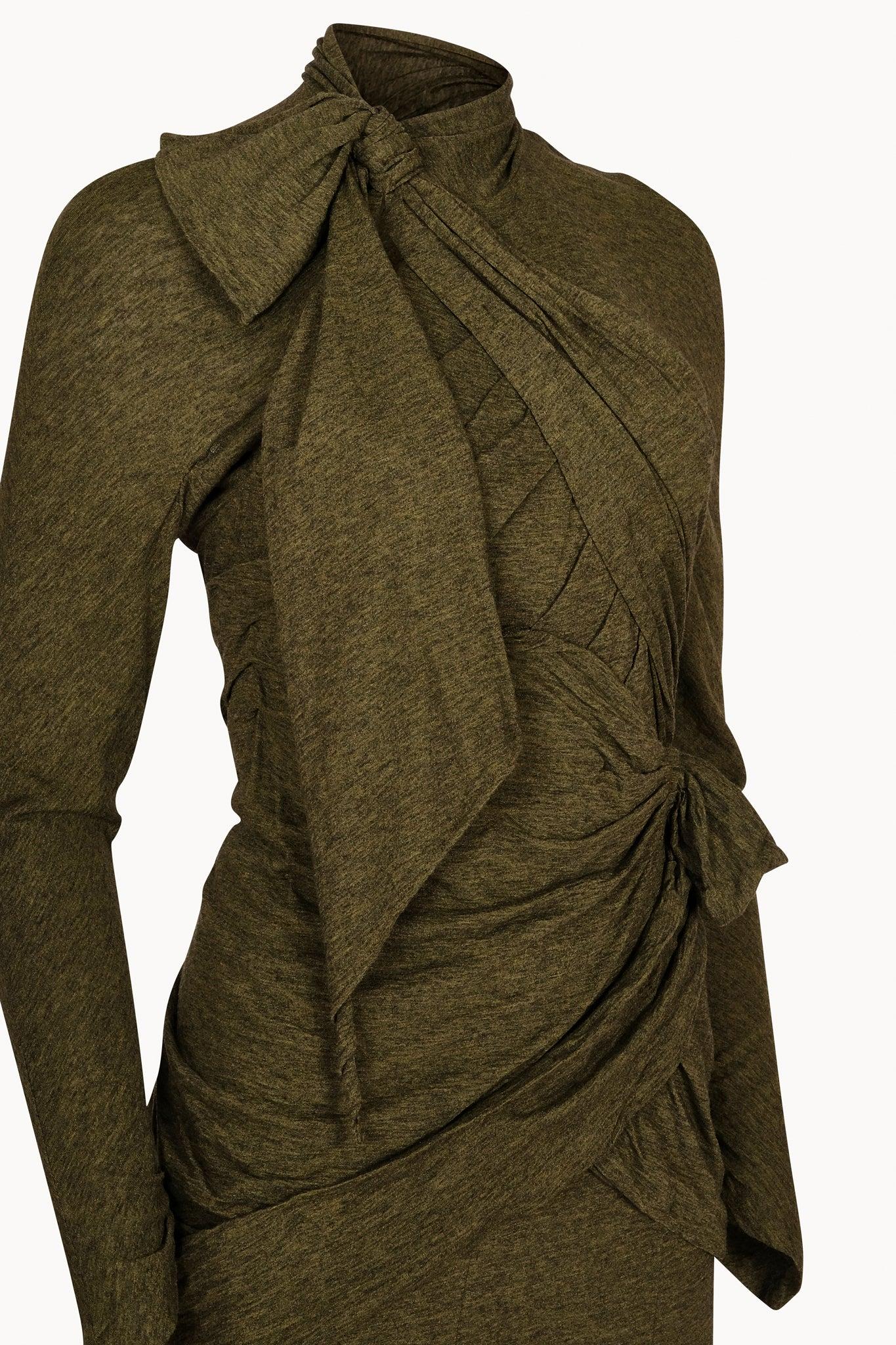 Women's 80s Thierry Mugler Green Dress For Sale