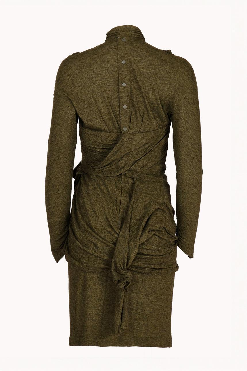 80s Thierry Mugler Green Dress For Sale 1