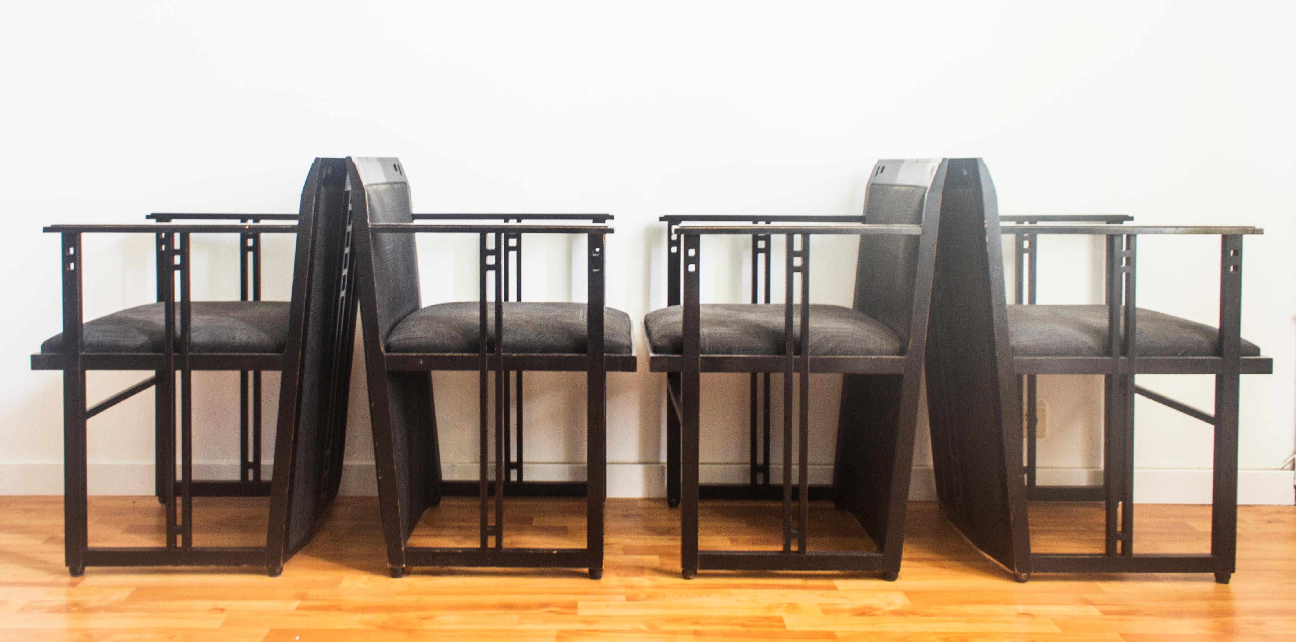 Italian 1980s Umberto Asnago 'Galaxy' Chairs for Giorgetti For Sale