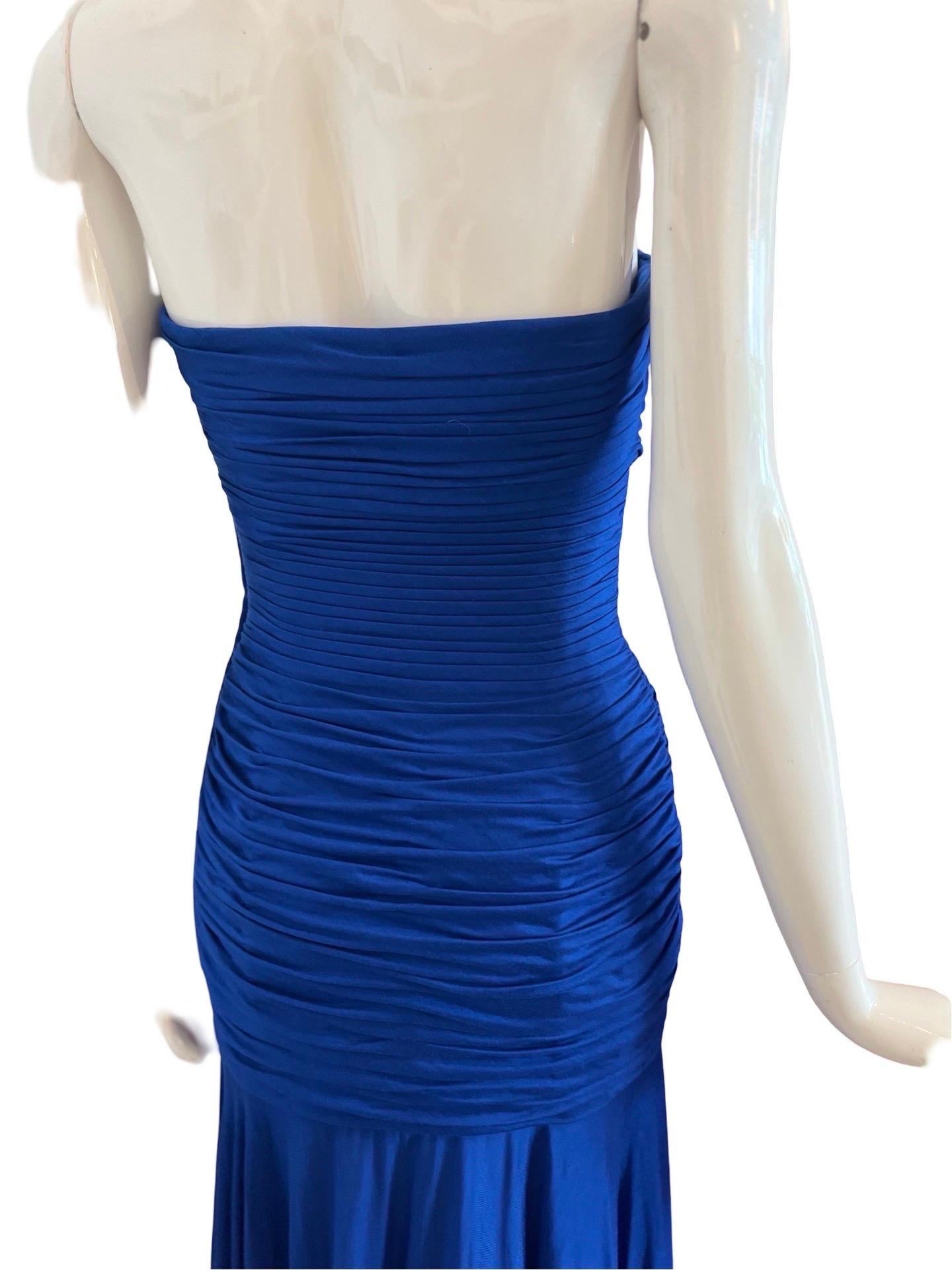 Vestido sin tirantes acanalado de punto Ungaro de los años 80 Púrpura en venta