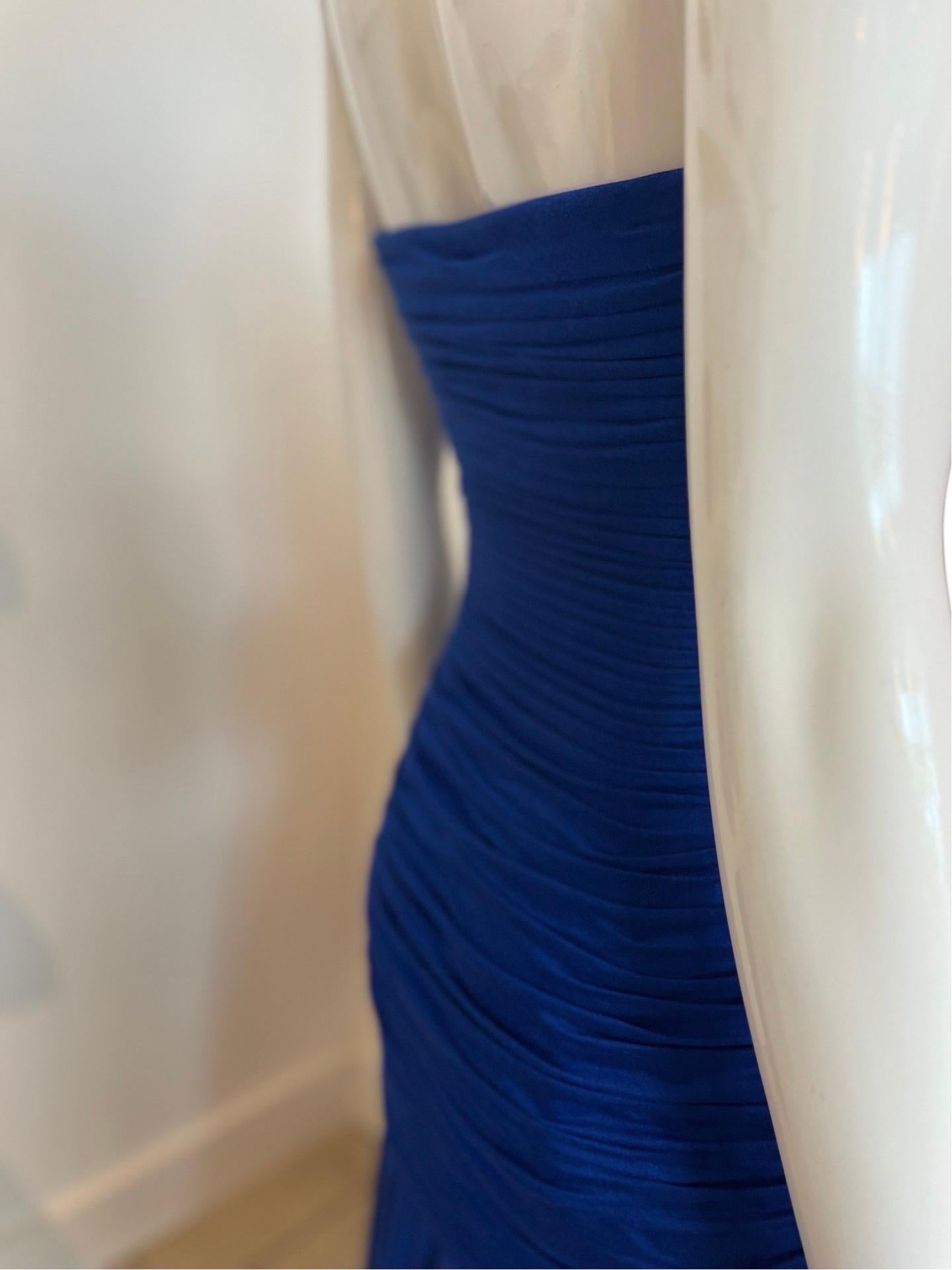 Vestido sin tirantes acanalado de punto Ungaro de los años 80 en venta 3