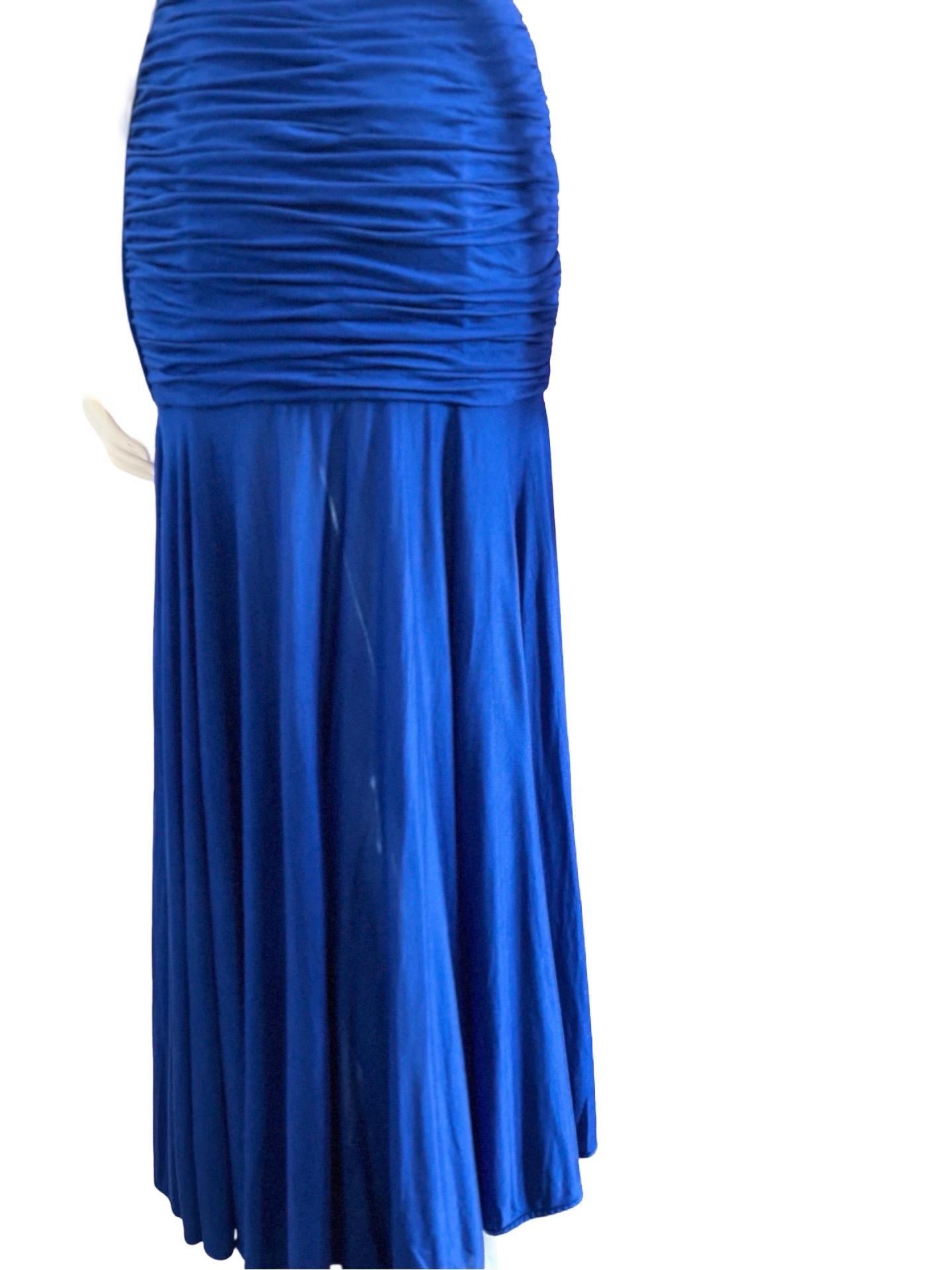 Vestido sin tirantes acanalado de punto Ungaro de los años 80 en venta 4