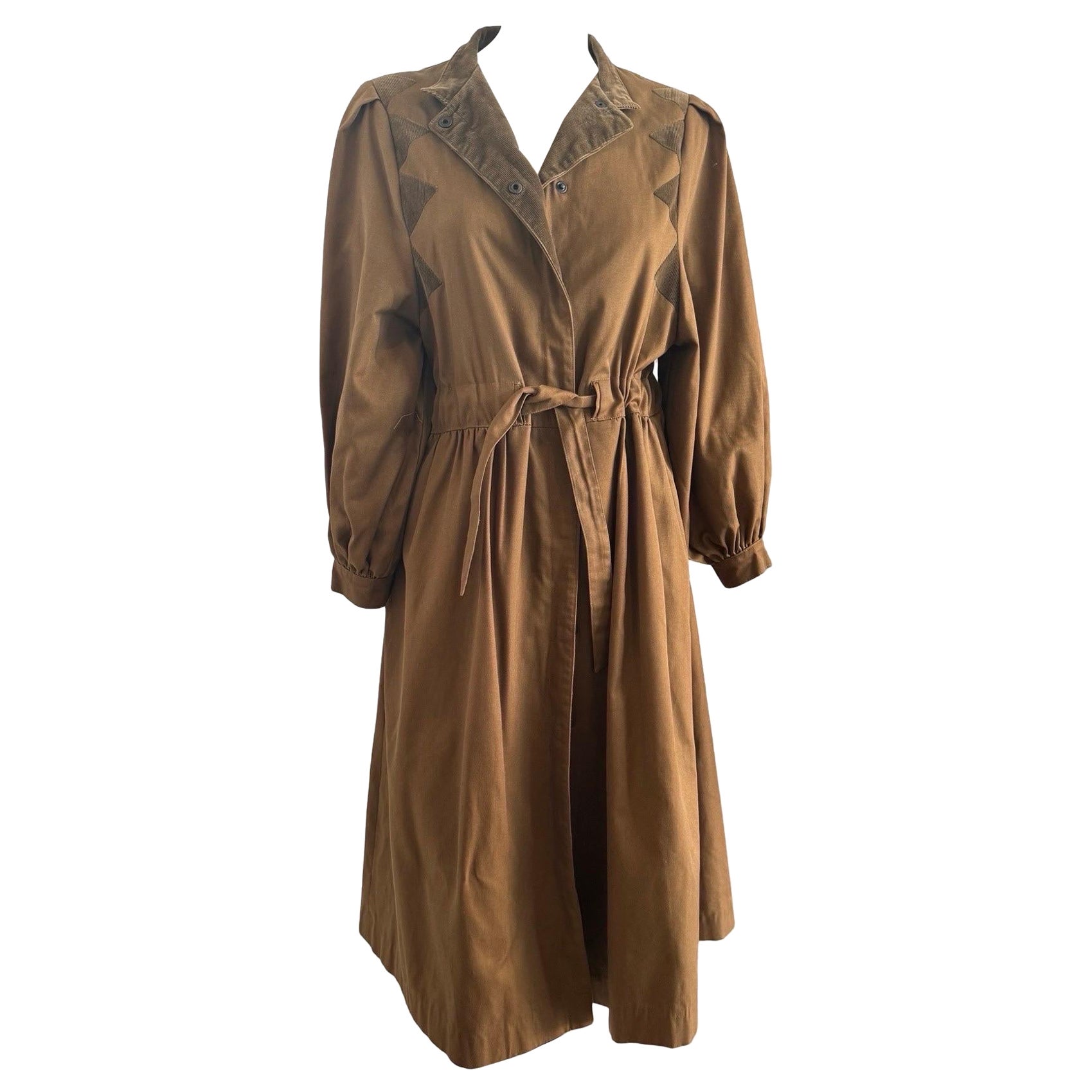 80s Valentino Rain Brown Trench Coat