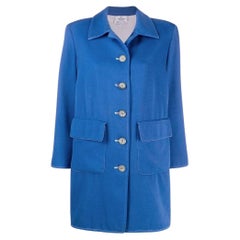 80s Valentino Vintage light blue wool coat