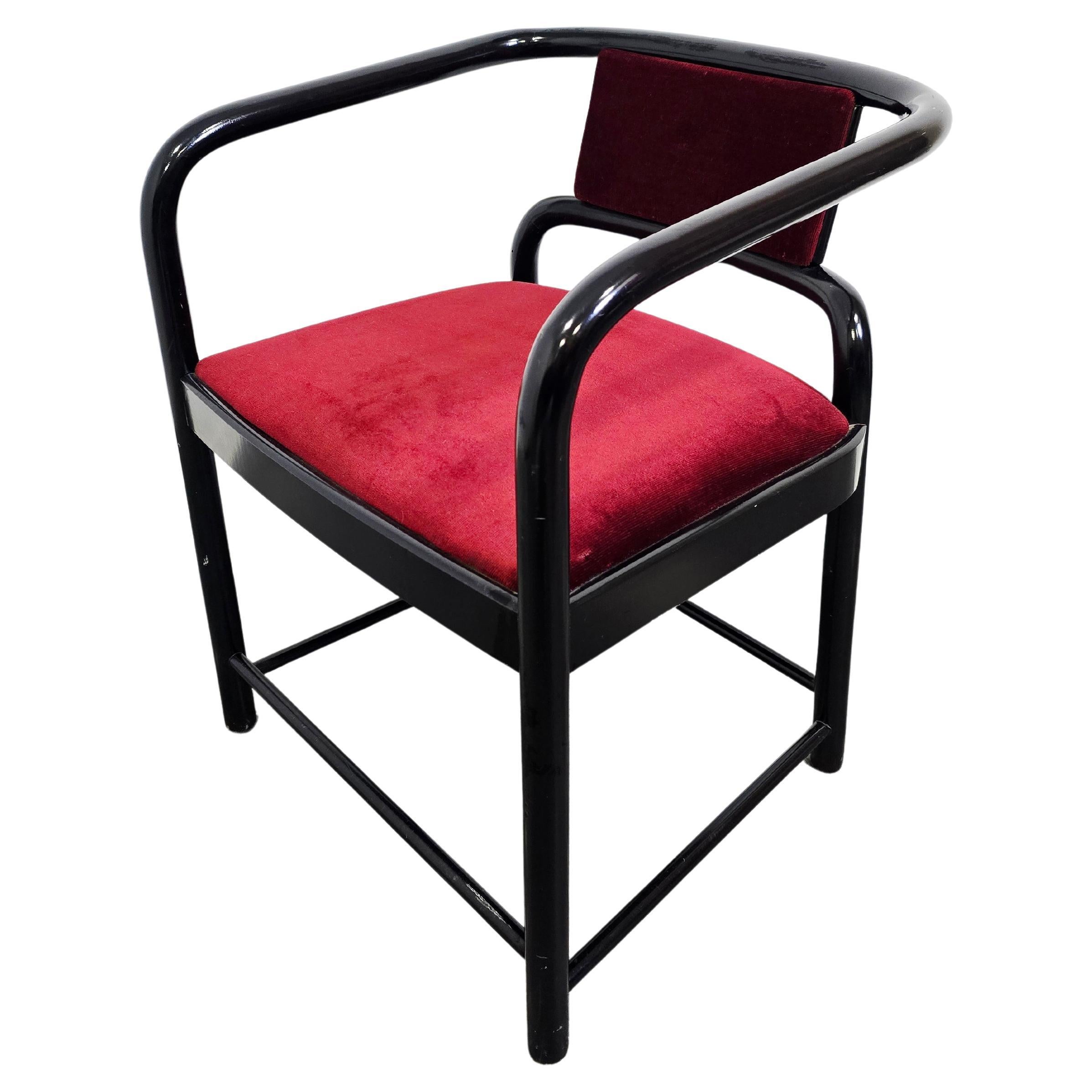 Sillón de terciopelo años 80 en venta