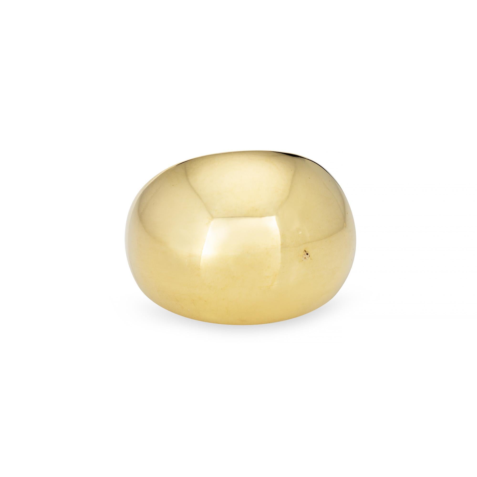 Stylish vintage Cellino dome ring crafted in 18 karat yellow gold (circa 1980s). 

The high polish domed ring makes a great statement on the hand! Made by the Italian jeweler Cellino, known for whimsical figural jewels & classic sculptural pieces.