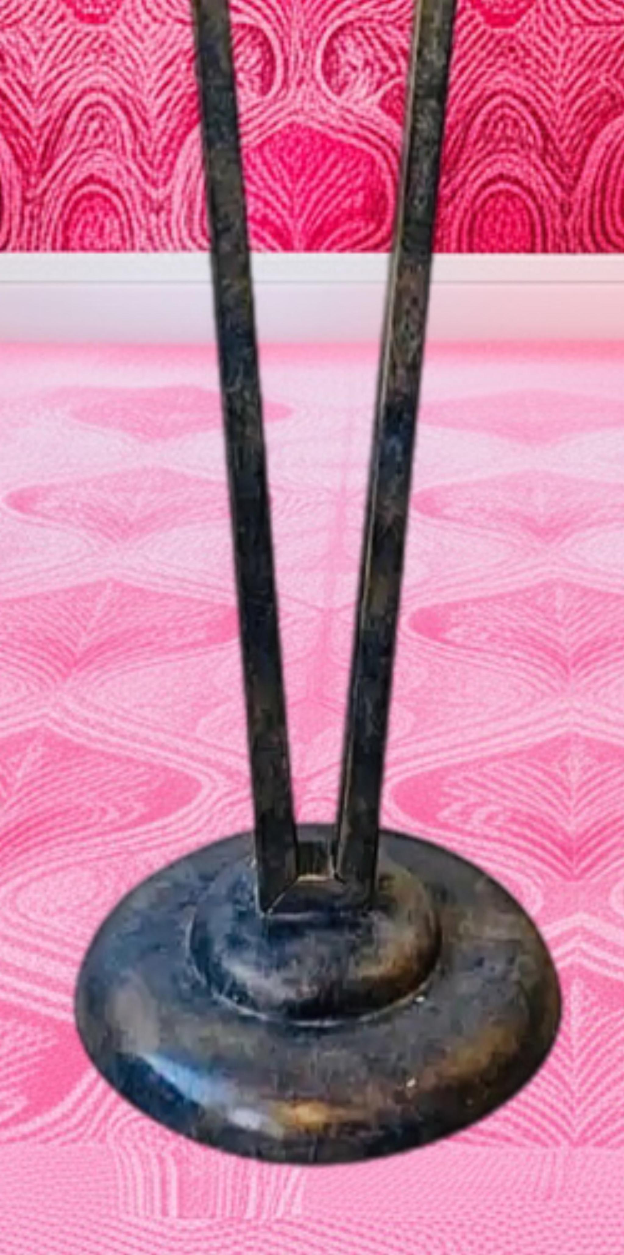 80s Vintage Hivo Van Teal Post Modern Art Deco Torchiere  Lámpara de pie Lucite en venta 3