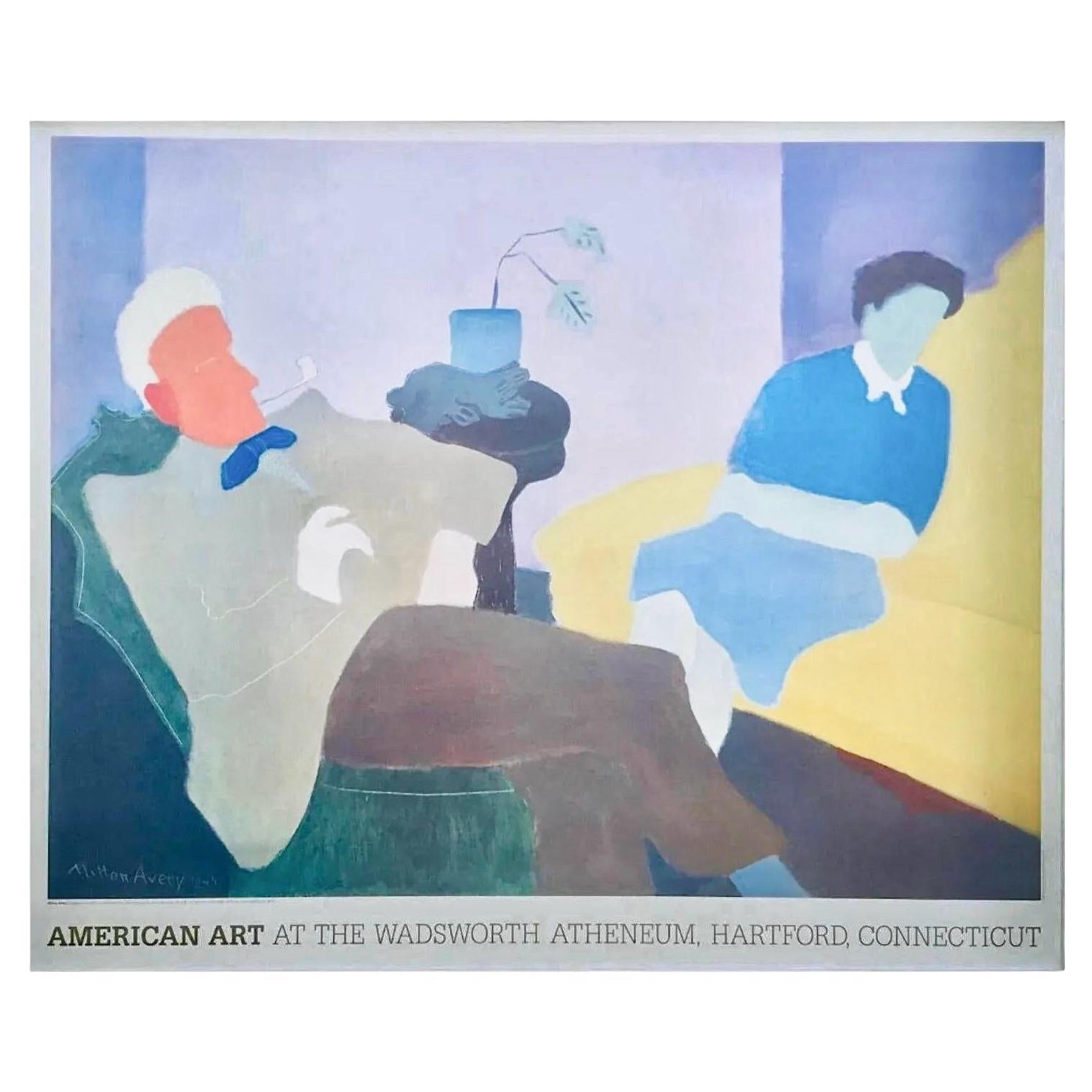Poster litografico originale degli anni 
80 di Milton Avery per la mostra Marito e Moglie in vendita